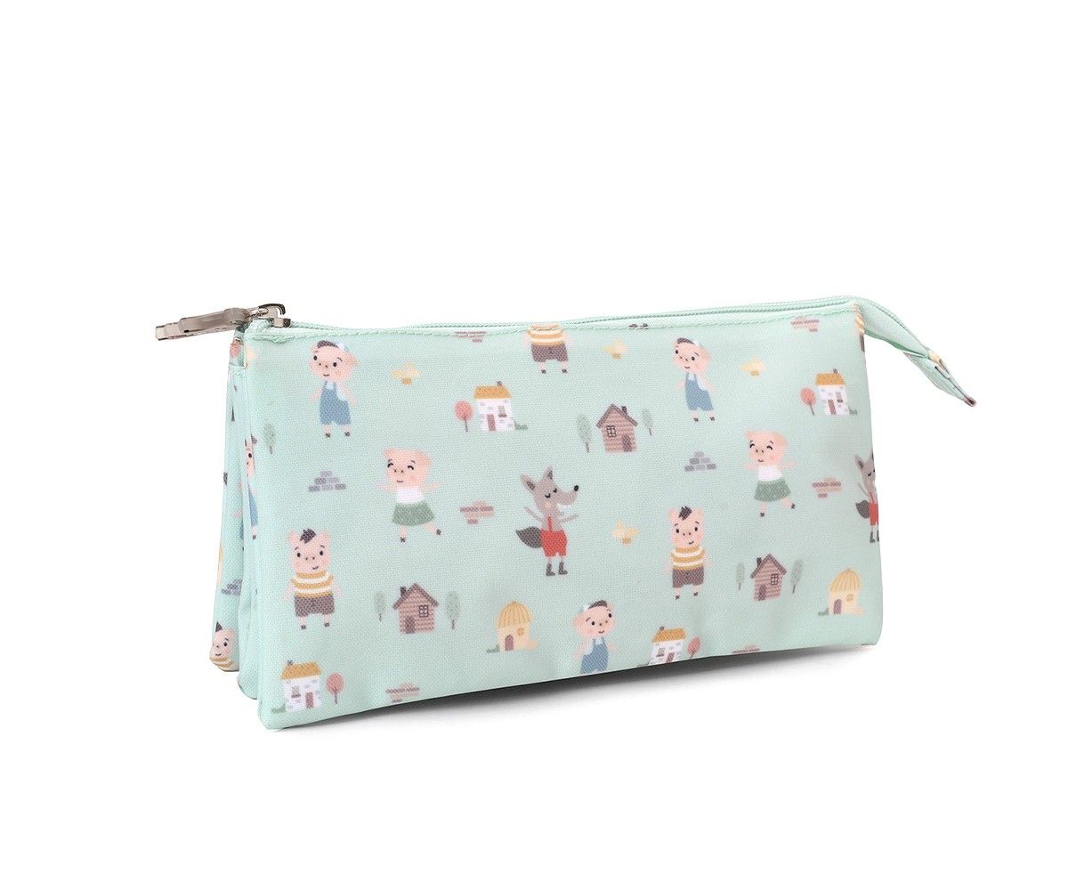 MONNEKA ESTUCHE 3 COMPARTIMENTOS THE THREE LITTLE PIGS PERSONALIZABLE