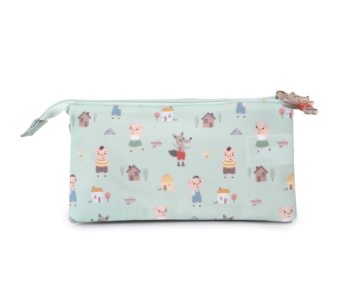 MONNEKA ESTUCHE 3 COMPARTIMENTOS THE THREE LITTLE PIGS PERSONALIZABLE - Imagen 3