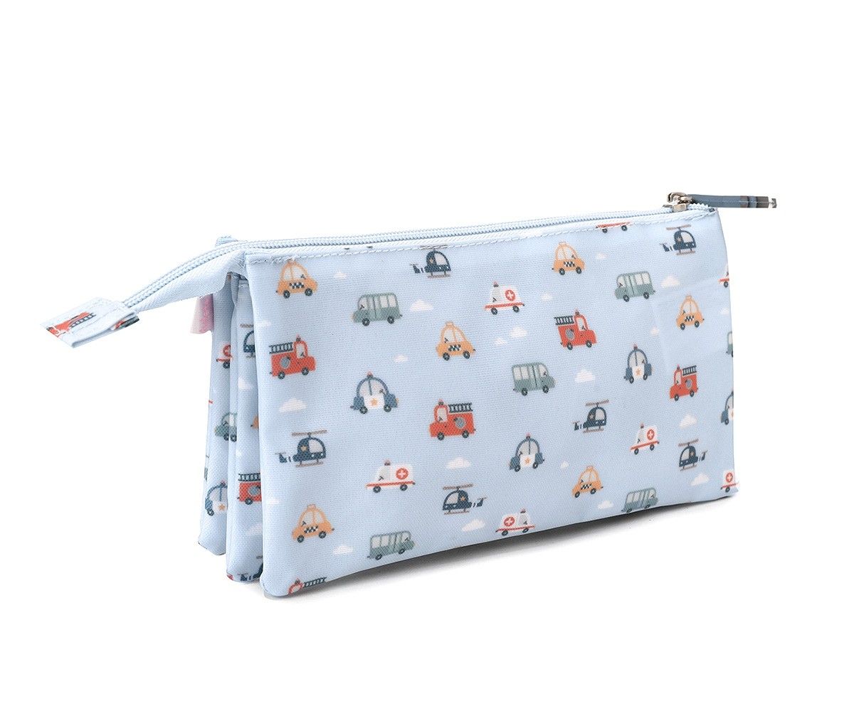 MONNEKA ESTUCHE 3 COMPARTIMENTOS CITY CARS PERSONALIZABLE