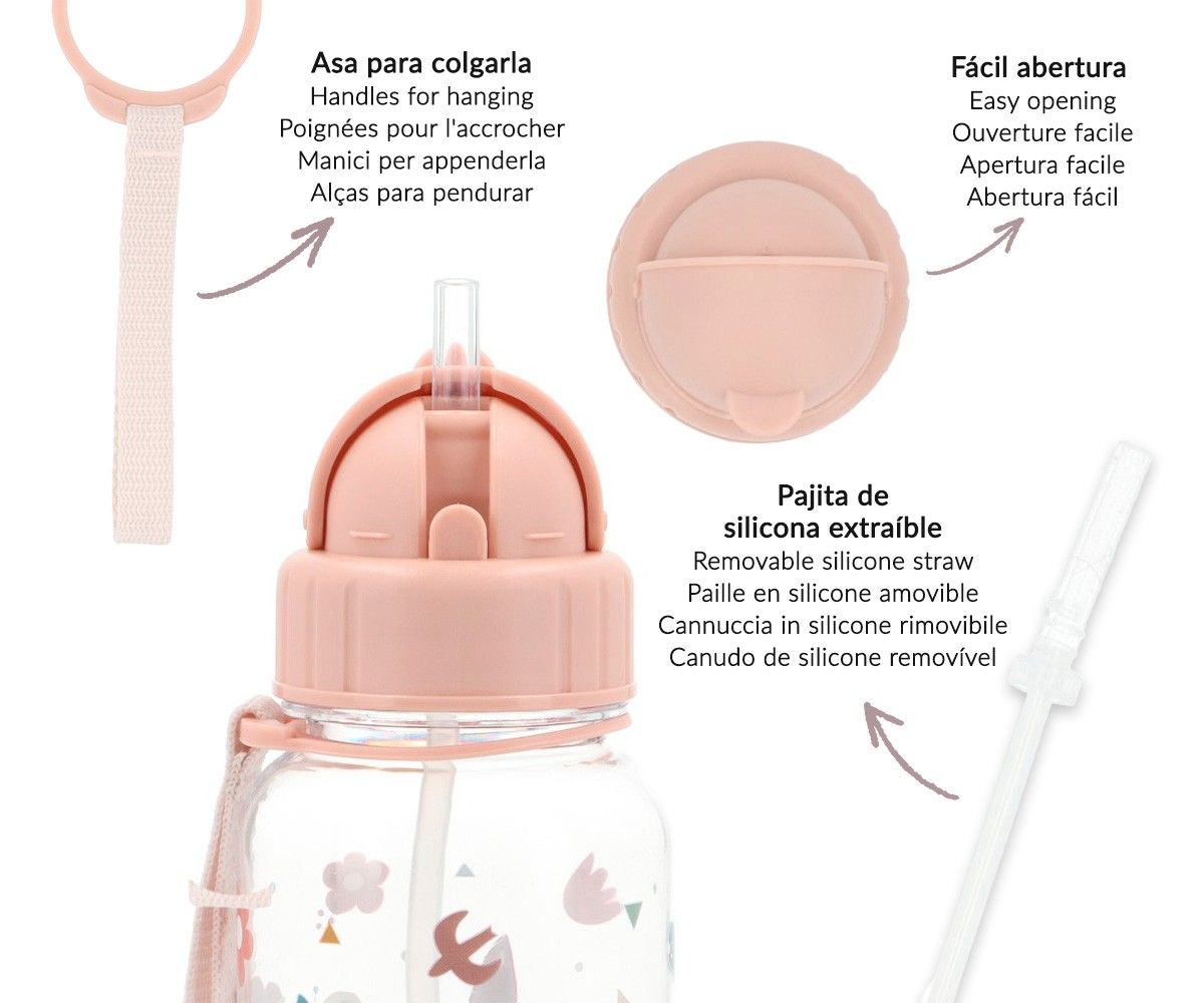 MONNEKA BOTELLA PLÁSTICO GEOMETRIC NATURE PERSONALIZABLE - Imagen 2