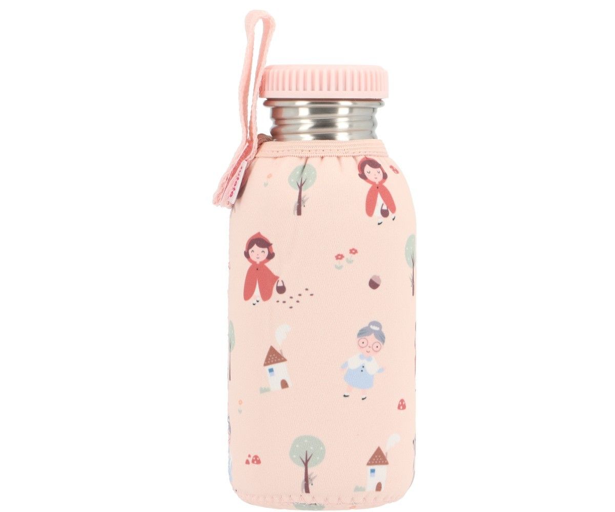 MONNEKA BOTELLA ACERO CON FUNDA LITTLE RED PERSONALIZABLE 500ML