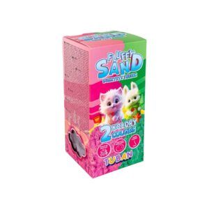 TUBAN CONJUNTO FLUFFY SAND ROSA Y VERDE 2 X 70 GR.