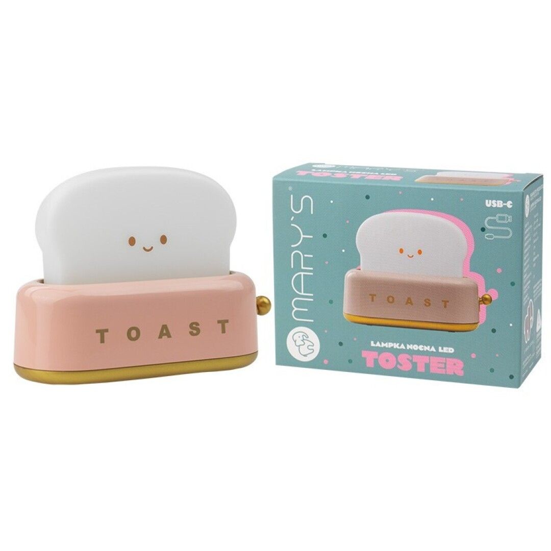 MARY'S LÁMPARA DE NOCHE LED TOSTADORA ROSA