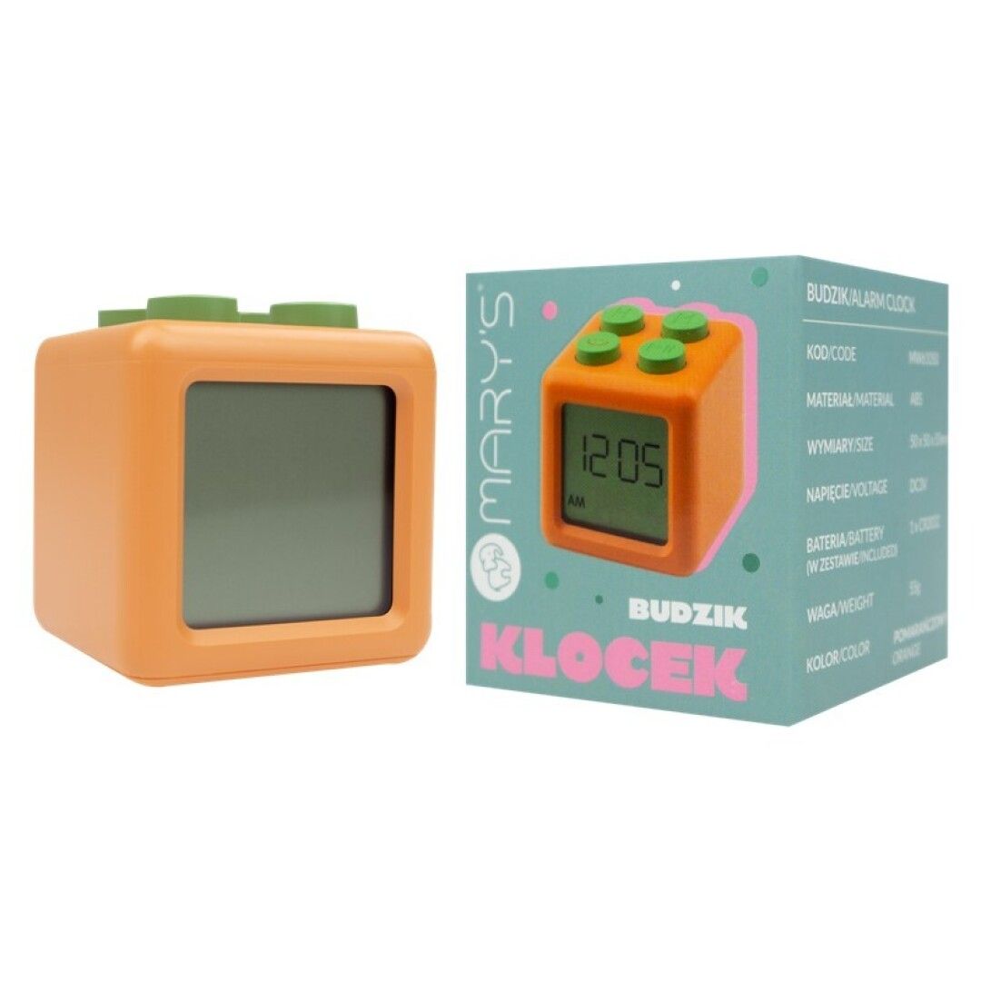 MARY'S RELOJ DESPERTADOR BLOCK NARANJA