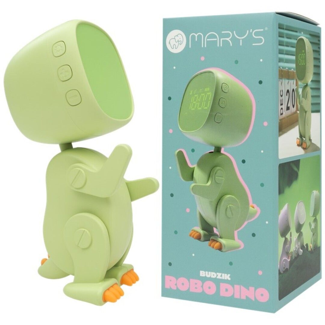 MARY'S RELOJ DESPERTADOR ROBODINO VERDE