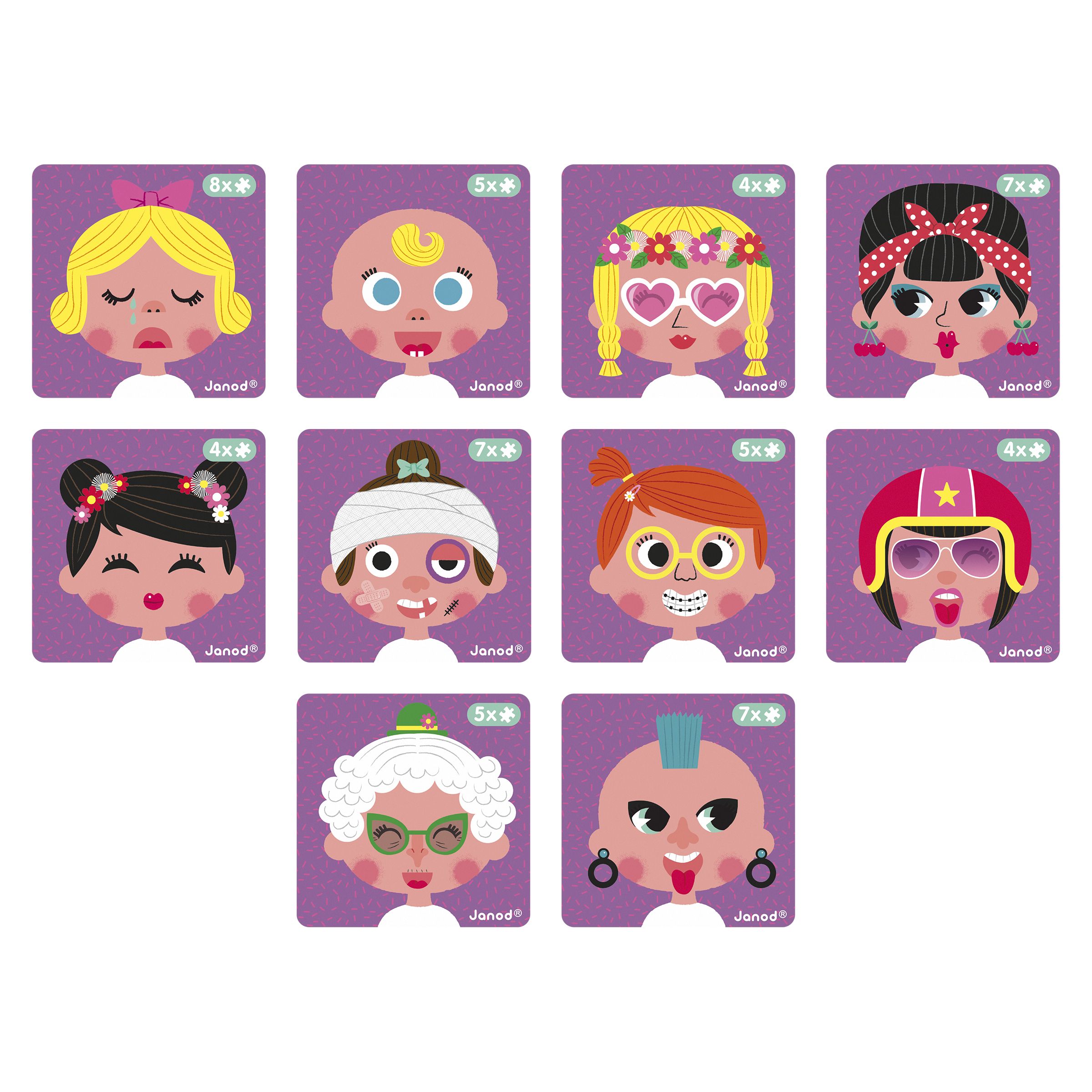JANOD MAGNETI'BOOK CRAZY FACES CHICAS - Imagen 3