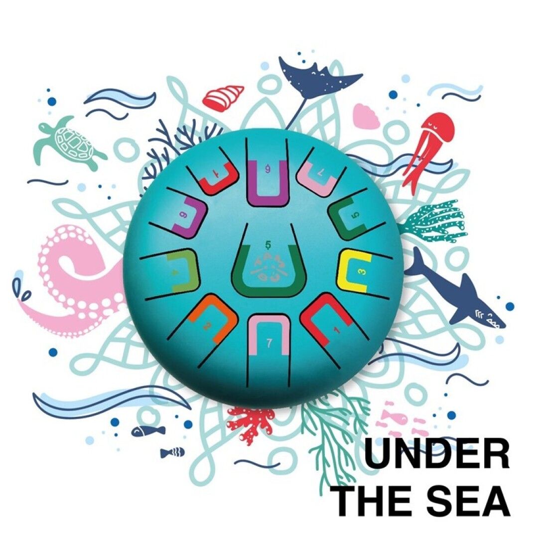 TAMBÚ 8" 11 NOTAS TURQUESA MATE UNDER THE SEA - Imagen 3