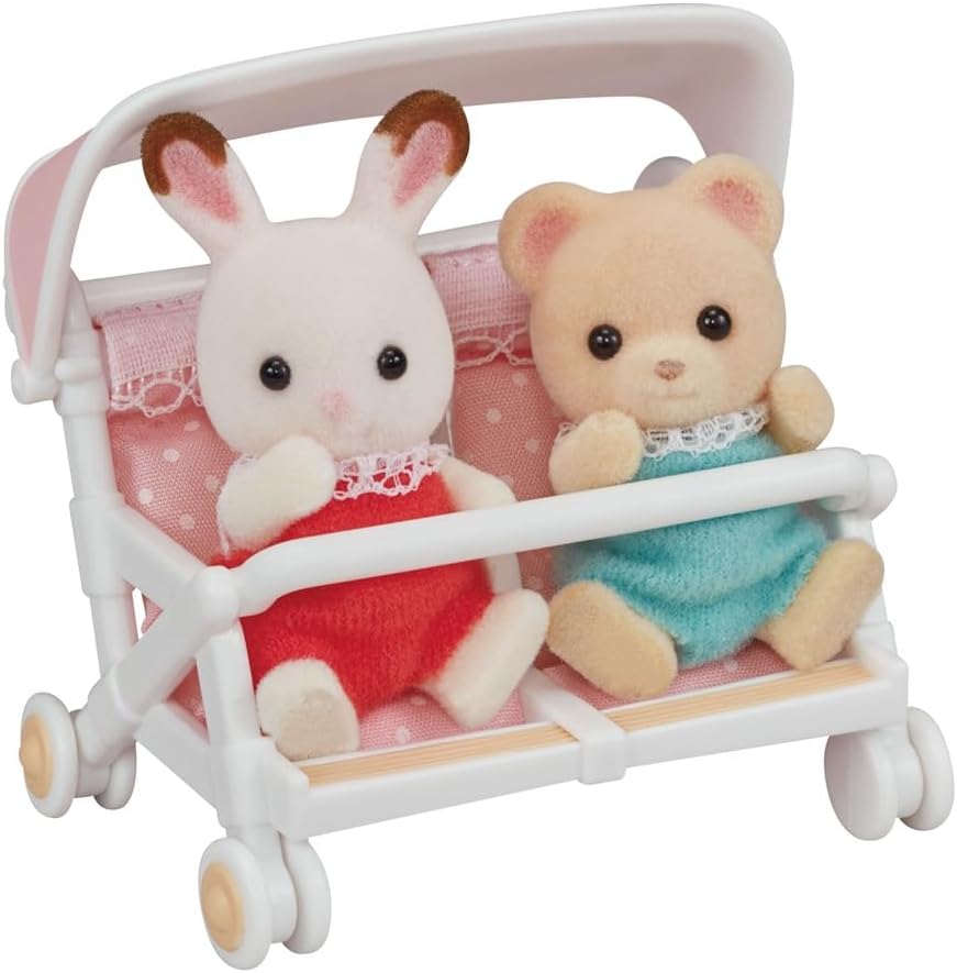 EPOCH SYLVANIAN FAMILIES CARRITO DOBLE DE BEBÉS - Imagen 2