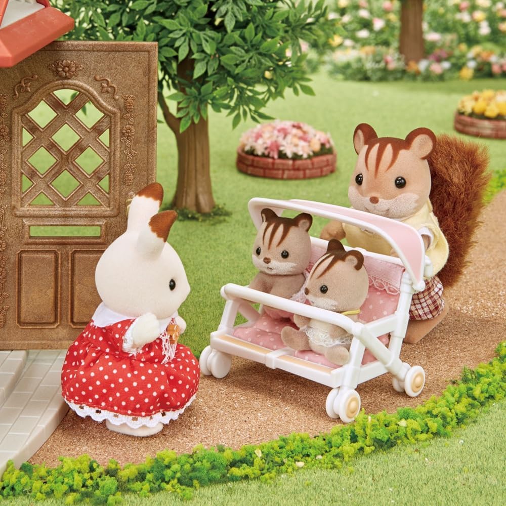 EPOCH SYLVANIAN FAMILIES CARRITO DOBLE DE BEBÉS - Imagen 3