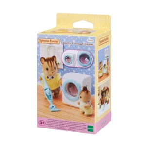 EPOCH SYLVANIAN FAMILIES SET DE LAVADORA Y ASPIRADORA