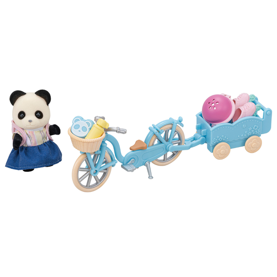 EPOCH SYLVANIAN FAMILIES SET DE BICICLETA Y PATINES ROSALINA PANDA POOKIE - Imagen 2
