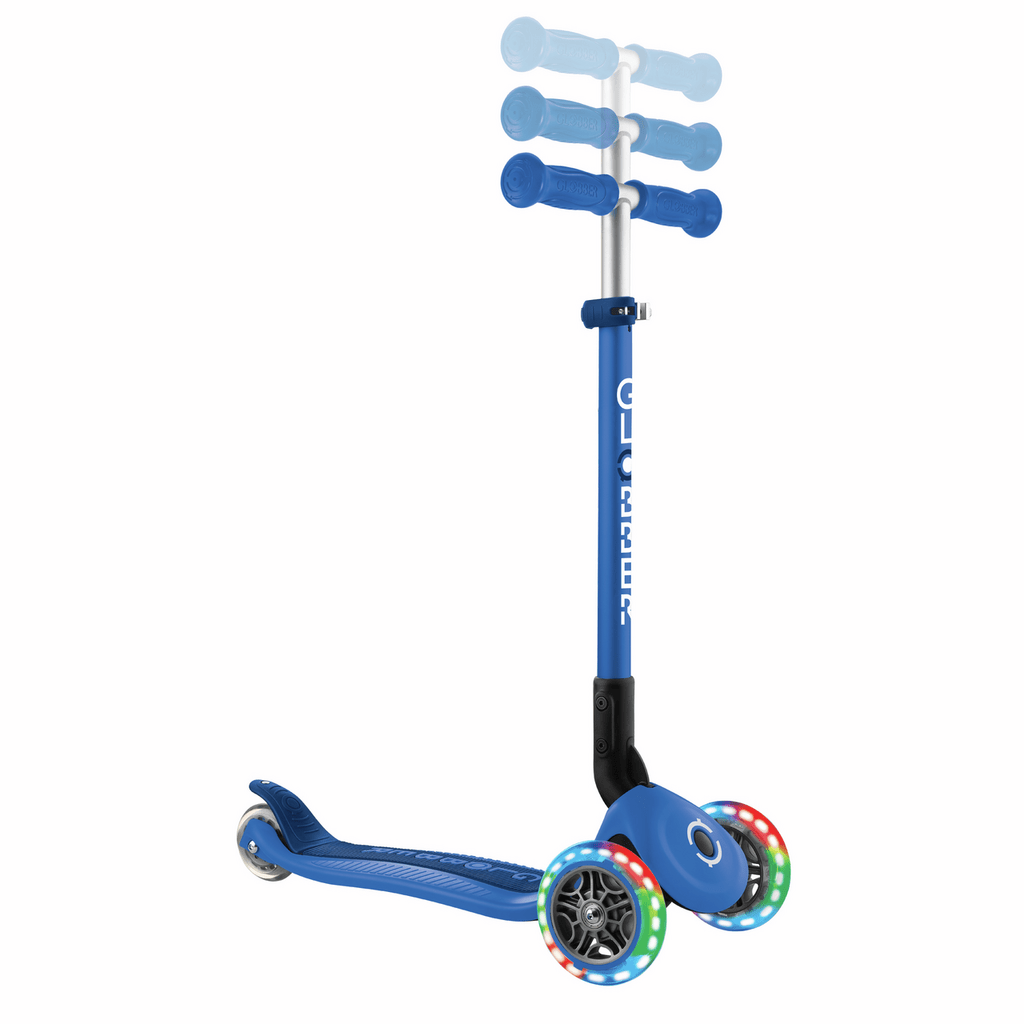 GLOBBER PATINETE PRIMO FOLDABLE DE LUCES AZUL - Imagen 3