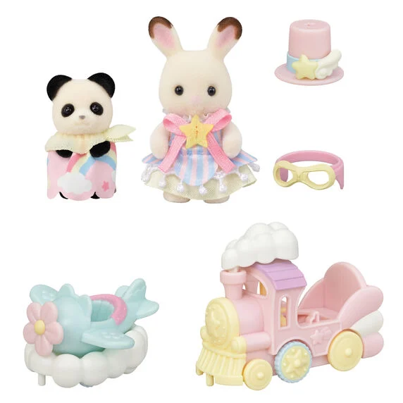 EPOCH SYLVANIAN FAMILIES CRÉME Y ERIN EN TREN Y AVIÓN - Imagen 2