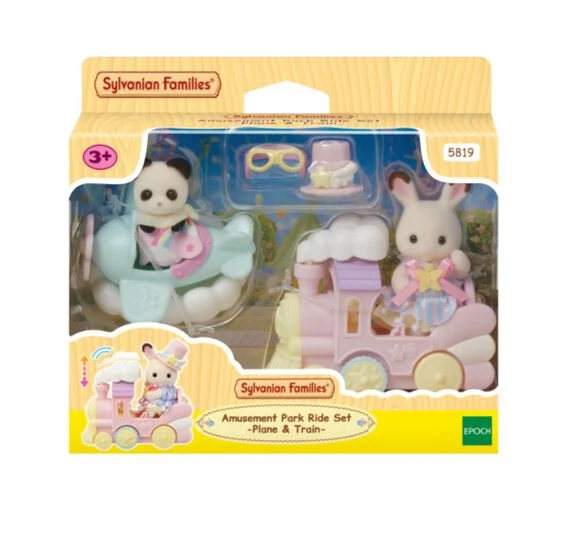 EPOCH SYLVANIAN FAMILIES CRÉME Y ERIN EN TREN Y AVIÓN - Imagen 3