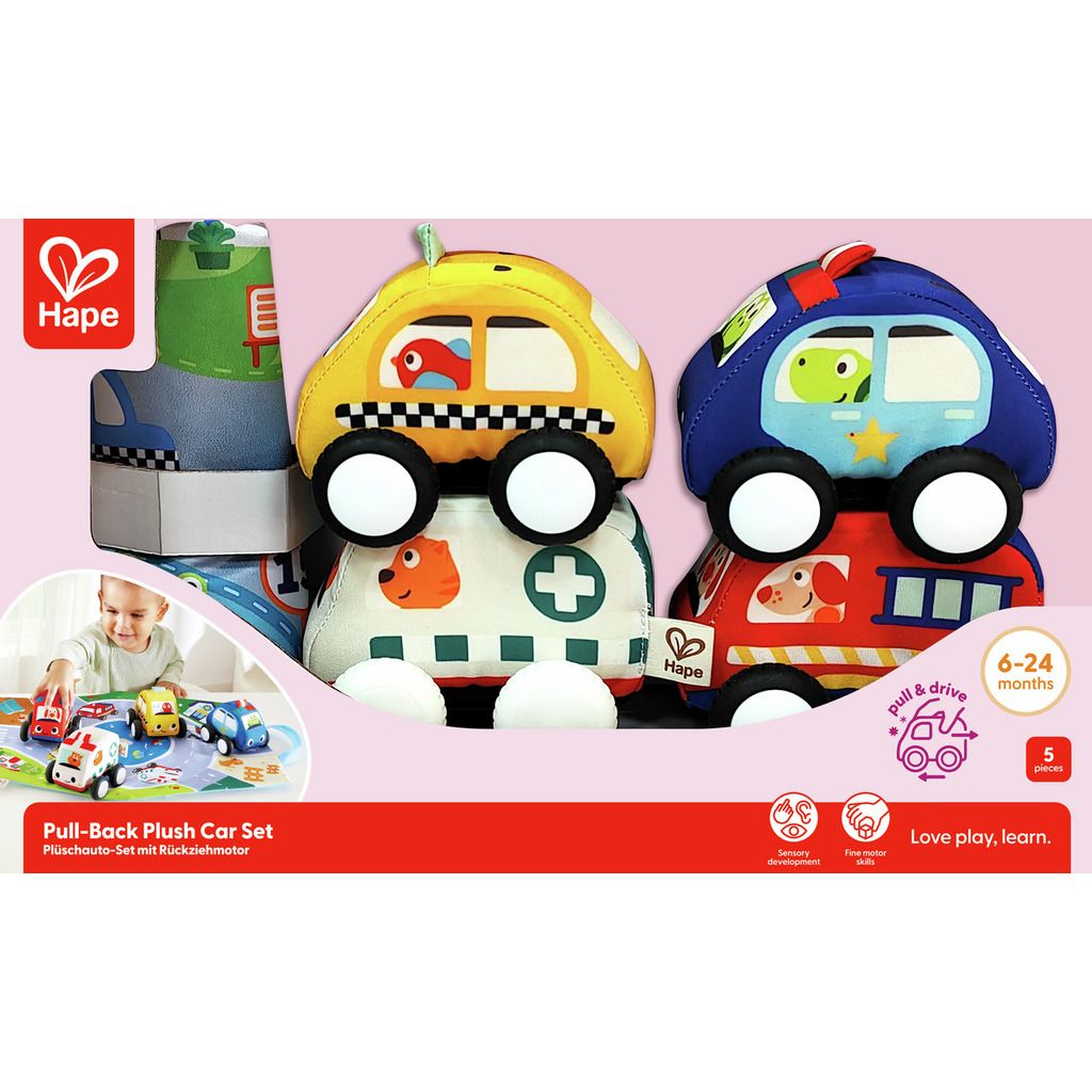 HAPE SET DE COCHES DE PELUCHE - Imagen 3