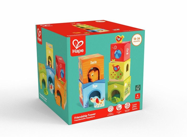 HAPE CUBOS APILABLES PEPE & FRIENDS - Imagen 3
