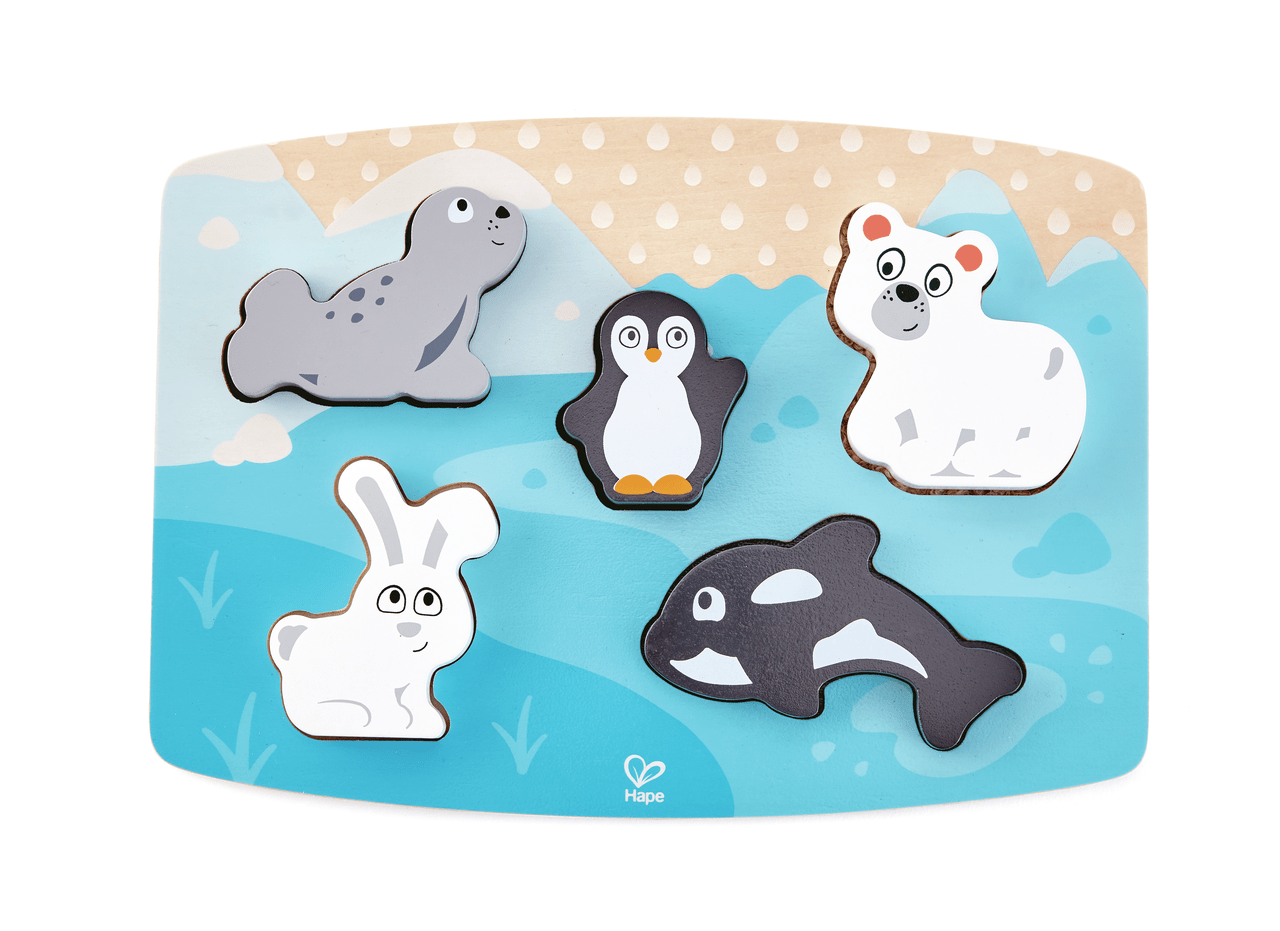 HAPE PUZLE TÁCTIL DE ANIMALES POLARES