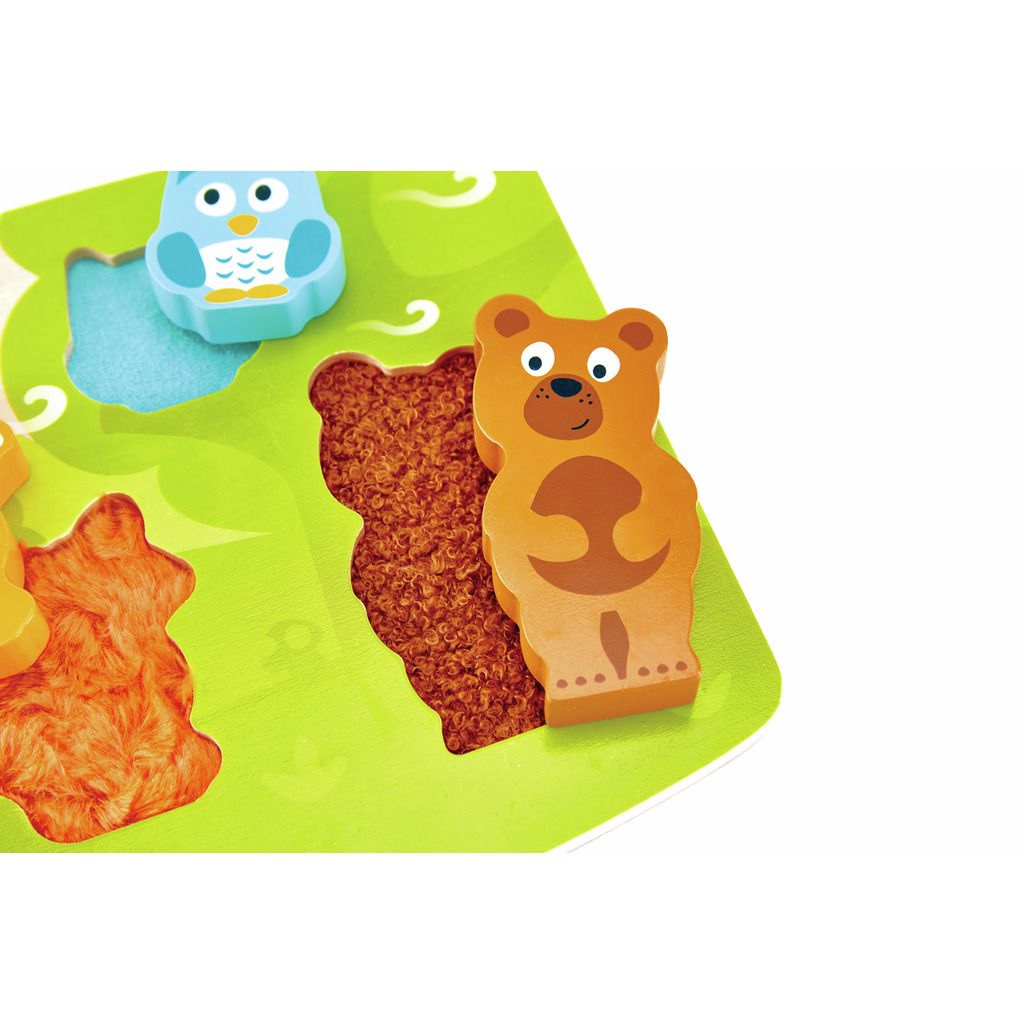 HAPE PUZLE TÁCTIL DE ANIMALES DEL BOSQUE - Imagen 2