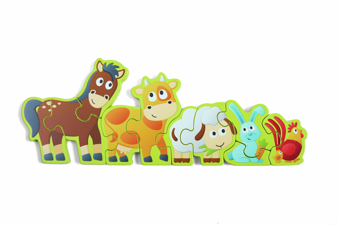 HAPE PUZLE ANIMALES DE GRANJA Y NÚMEROS