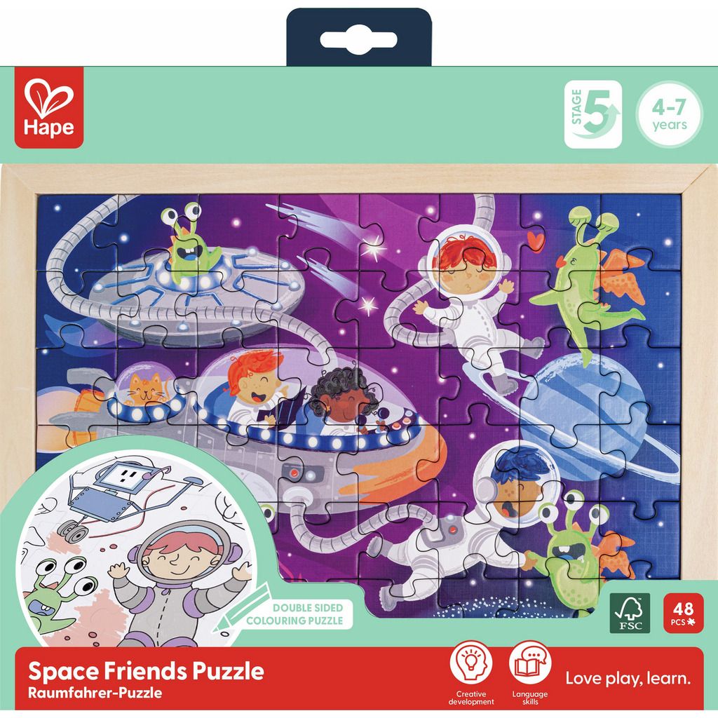 HAPE PUZLE AMIGOS DEL ESPACIO - Imagen 3