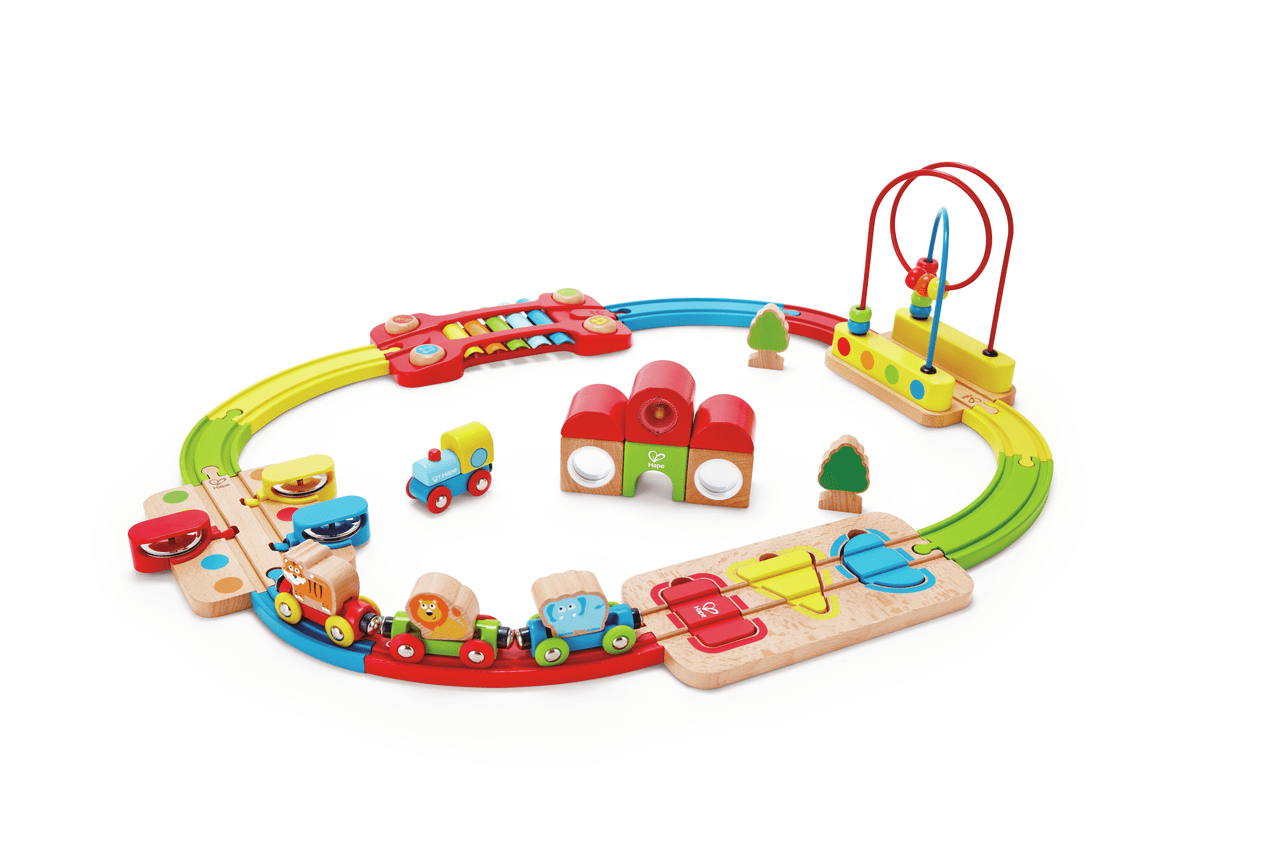 HAPE FERROCARRIL DE ROMPECABEZAS ARCO IRIS