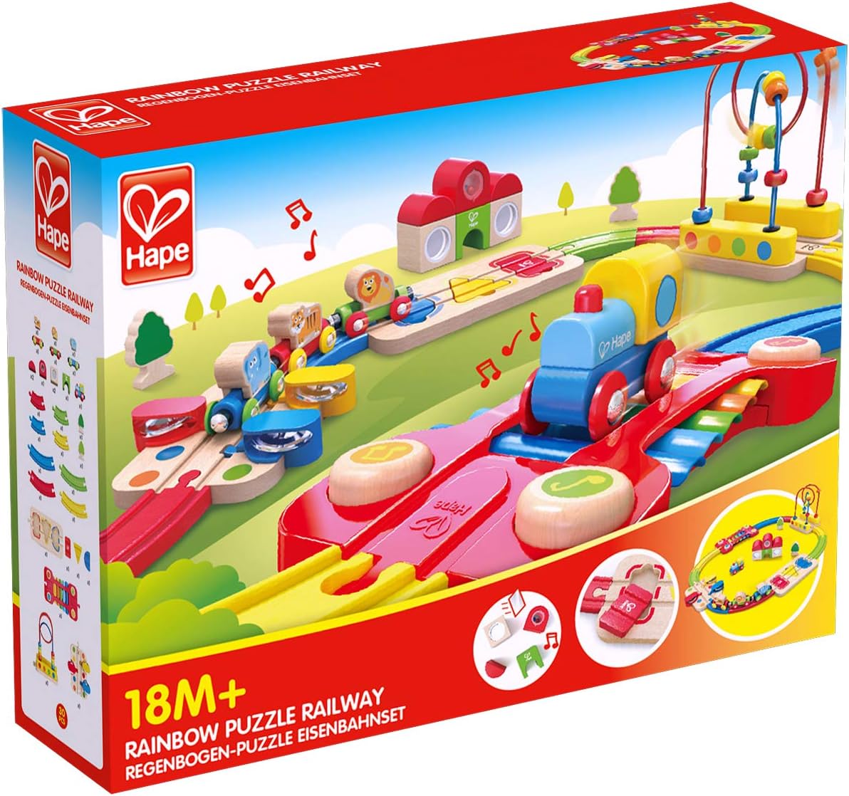 HAPE FERROCARRIL DE ROMPECABEZAS ARCO IRIS - Imagen 3