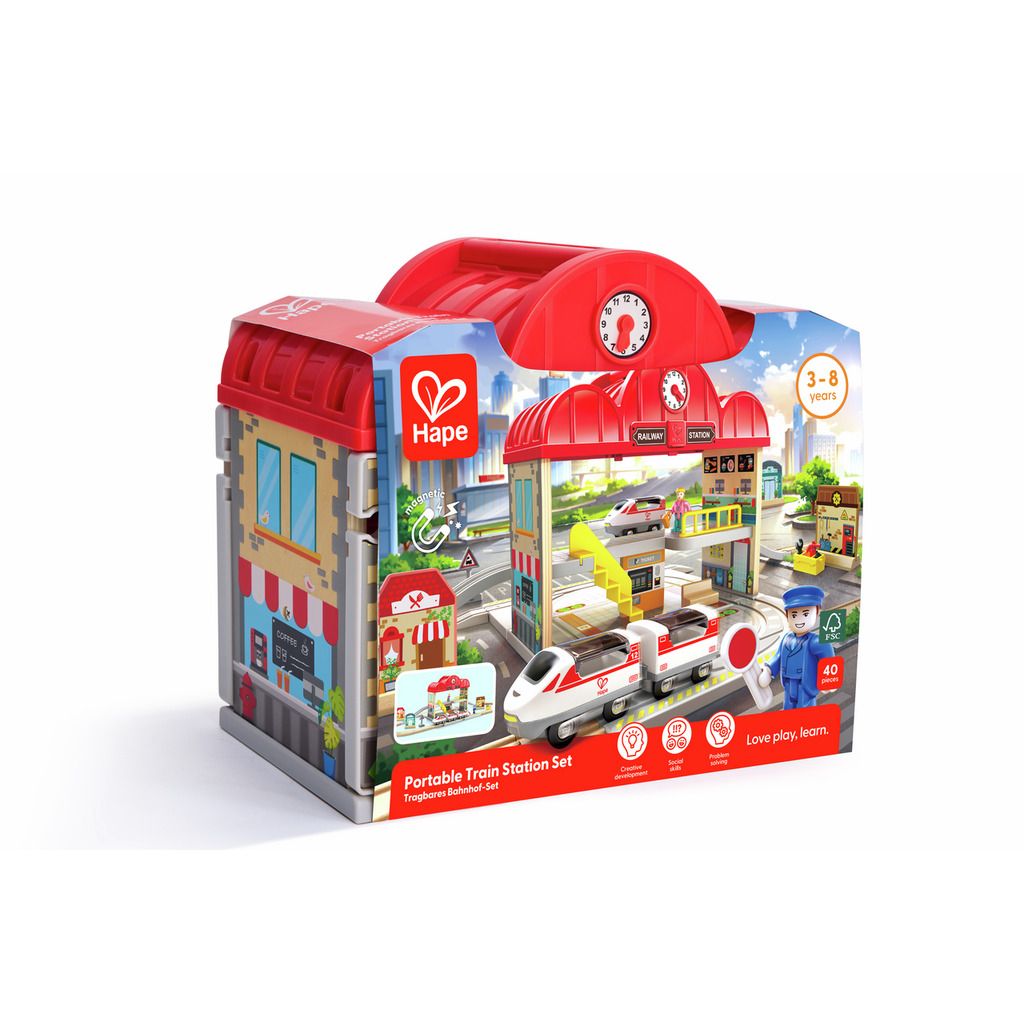 HAPE SET DE ESTACIÓN DE TREN PORTÁTIL - Imagen 3