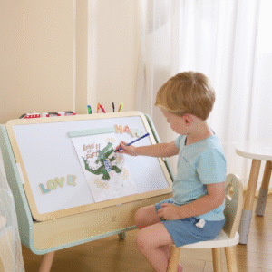 HAPE MESA DE DIBUJO Y BIBLIOTECA 2 EN 1