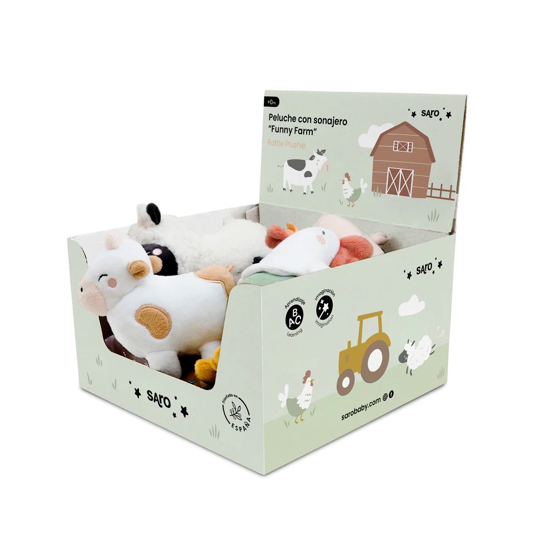 SARO SONAJERO PELUCHE GRANJA DIVERTIDA - Imagen 3