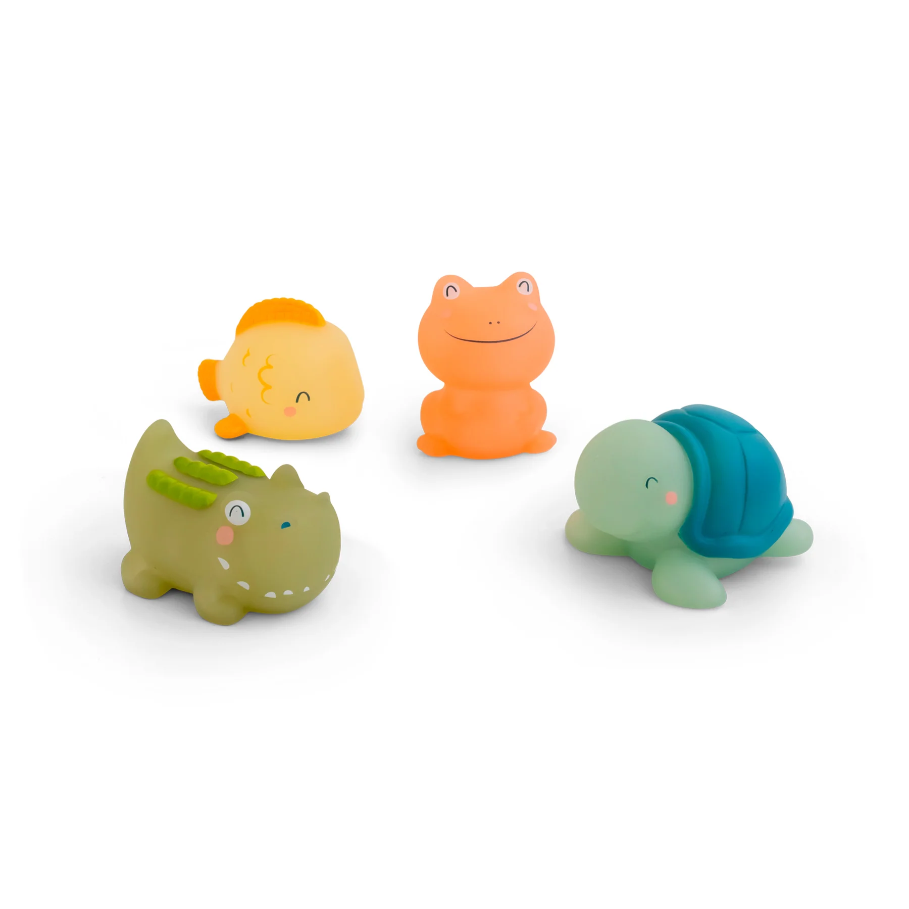 SARO SET DE 4 JUGUETES DE BAÑO TROPICOOL TERMOSENSIBLES UNIQUE