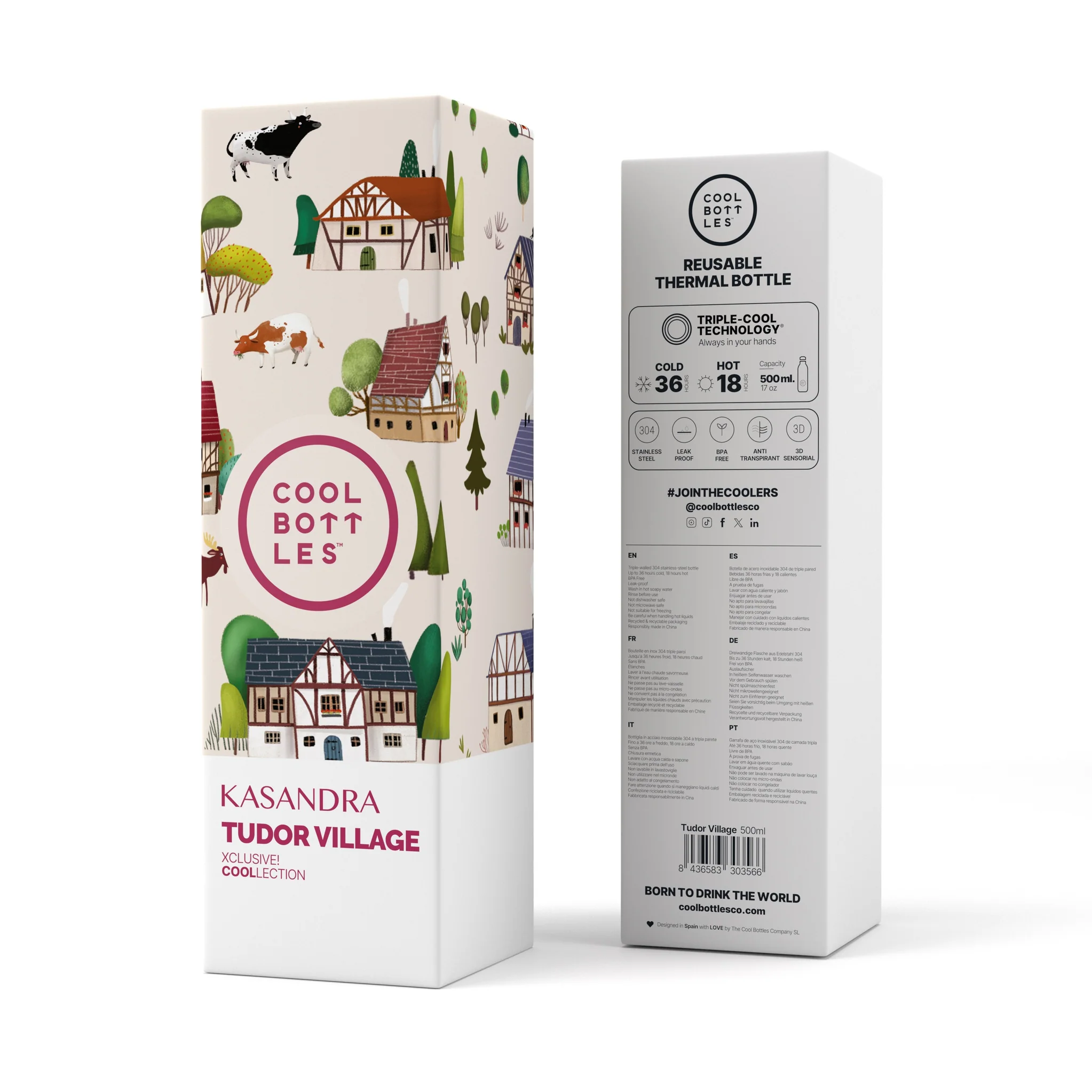 COOL BOTTLES THE BOTTLE TUDOR VILLAGE 500ML - Imagen 2