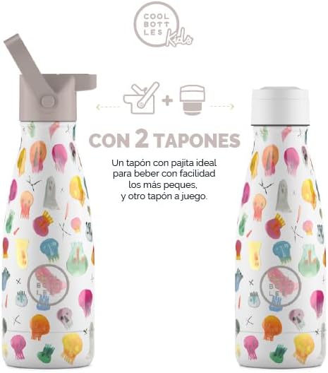 COOL BOTTLES THE KIDS BOTTLE CRAZY SKULLS 260ML - Imagen 3