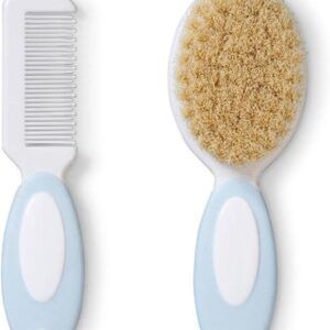 SARO SET DE CEPILLO Y PEINE CON CERDAS NATURALES DUSTY BLUE