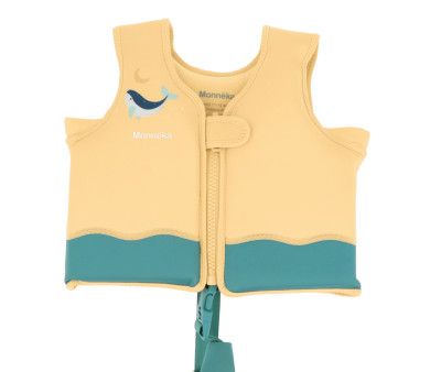 MONNEKA CHALECO FLOTADOR APRENDIZAJE WHALE TEAL TALLA 3-6 AÑOS