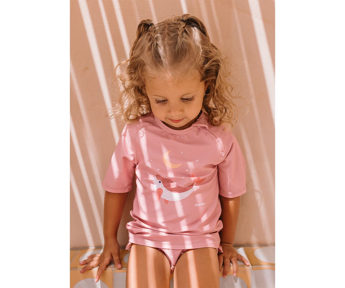 MONNEKA CAMISETA PROTECCIÓN SOLAR WHALE PINK 8-9 AÑOS - Imagen 2