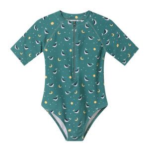 MONNEKA BAÑADOR CON CREMALLERA WHALE TEAL TALLA XL