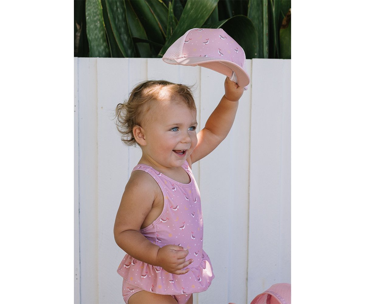 MONNEKA BAÑADOR CRUZADO CON VOLANTES WHALE PINK 18-24 MESES - Imagen 2