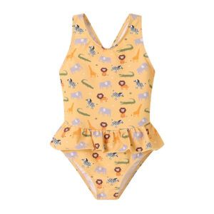 MONNEKA BAÑADOR CRUZADO CON VOLANTES WILD ANIMALS 5-6 AÑOS