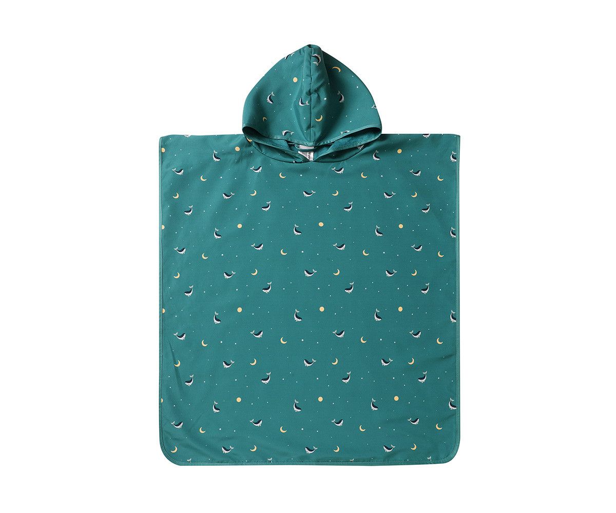 MONNEKA PONCHO DE PLAYA WHALE TEAL TALLA M