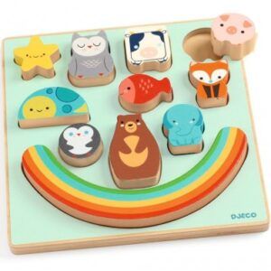 DJECO ENCAJABLE PUZZ & BOOM RAINBOW