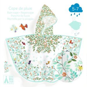 DJECO PONCHO DE LLUVIA FOLLAJE TALLA S 110-122 CM