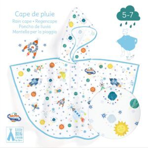 DJECO PONCHO DE LLUVIA COHETE TALLA S 110-122 CM
