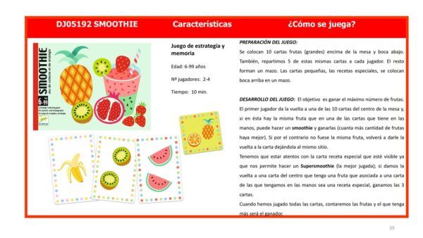 DJECO CARTAS SMOOTHIE - Imagen 2
