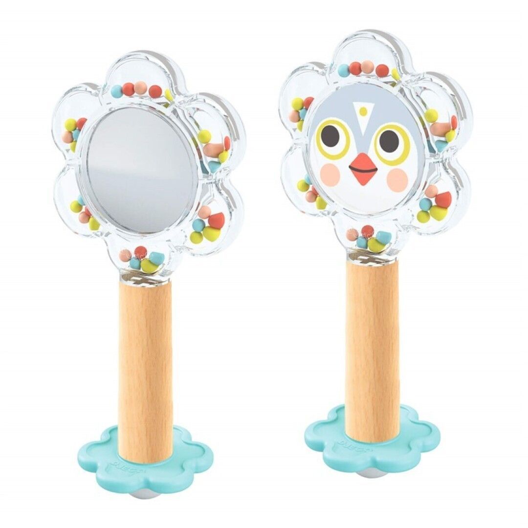 DJECO BABY BLANCO SONAJERO ESPEJO BABYFLOWER