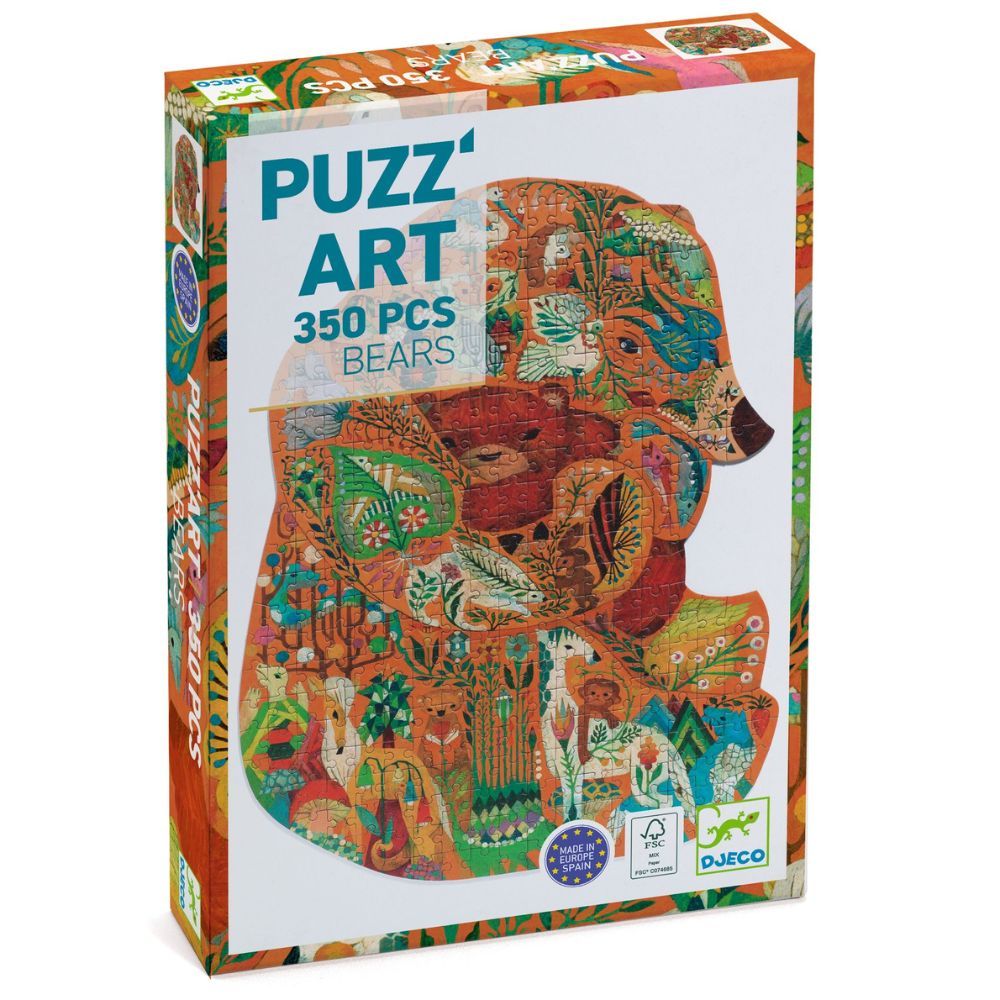 DJECO PUZZLE ART BEARS - Imagen 3