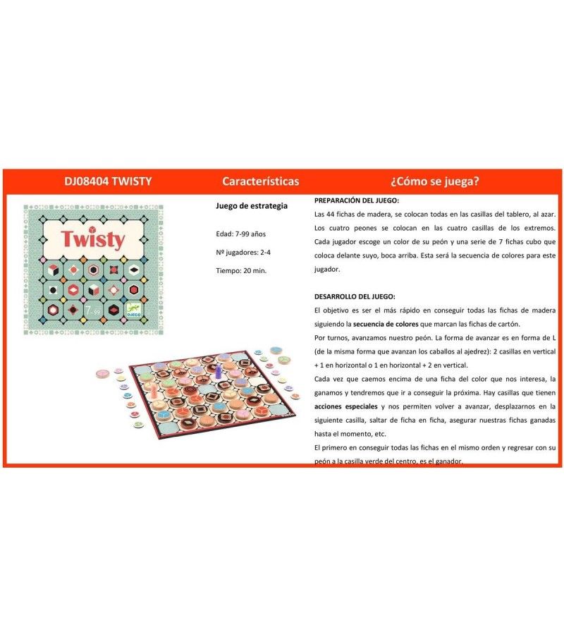 DJECO JUEGO TWISTY - Imagen 2