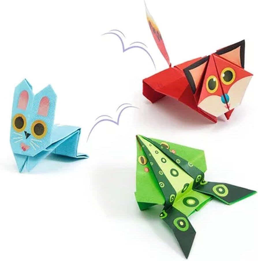 DJECO PAPIROFLEXIA ORIGAMI ANIMALES SALTARINES - Imagen 2