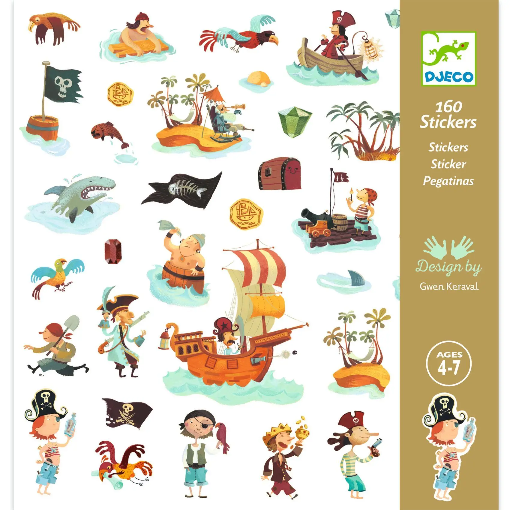 DJECO PIRATAS PEGATINAS