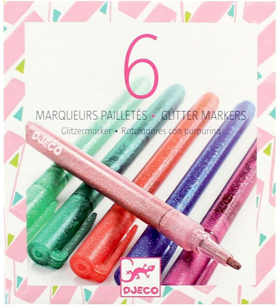 DJECO COLORES 6 ROTULADORES PURPURINA