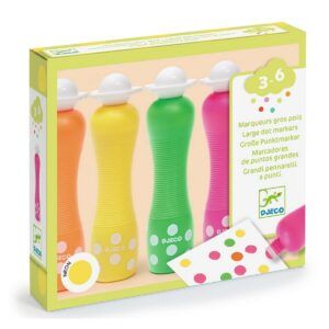 DJECO ROTULADORES DE PUNTOS GRANDES NEON